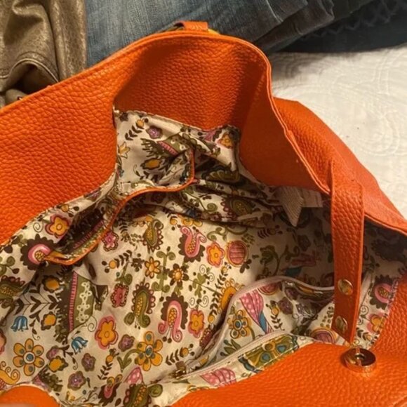 SUPER DEAL!  Aldo Orange Tote/Hobo/Satchel Handbag - Picture 8 of 10